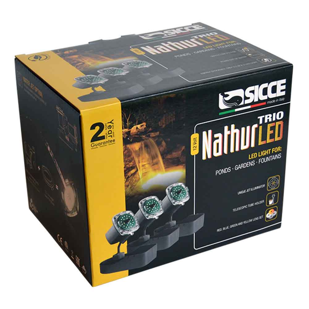 Sicce Nathur Led Trio Faretti per Laghetto 12V 3X3,5W