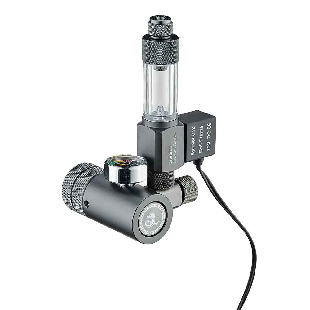 Chihiros CO2 Regulator Mate Regolatore di pressione con contabolle ed elettrovalvola