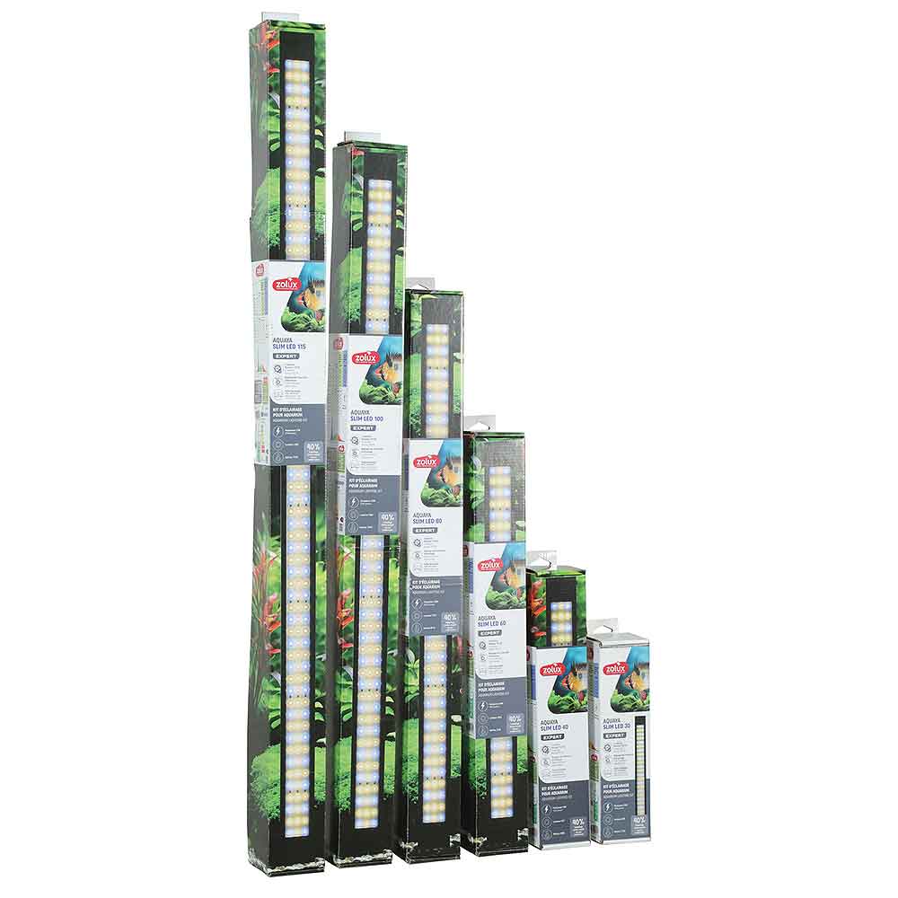Zolux Slim Led 40 Aquaya Lampada impermeabile multiuso per acqua dolce 14W 40cm