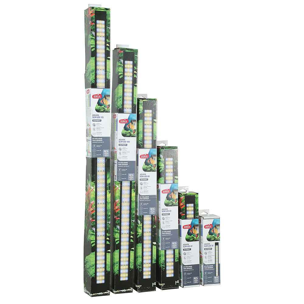 Zolux Slim Led 60 Aquaya Lampada impermeabile multiuso per acqua dolce 18W 60cm