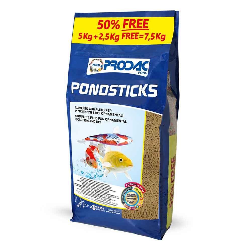 Prodac PondSticks per Pesci da Laghetto 5Kg + 2,5Kg omaggio