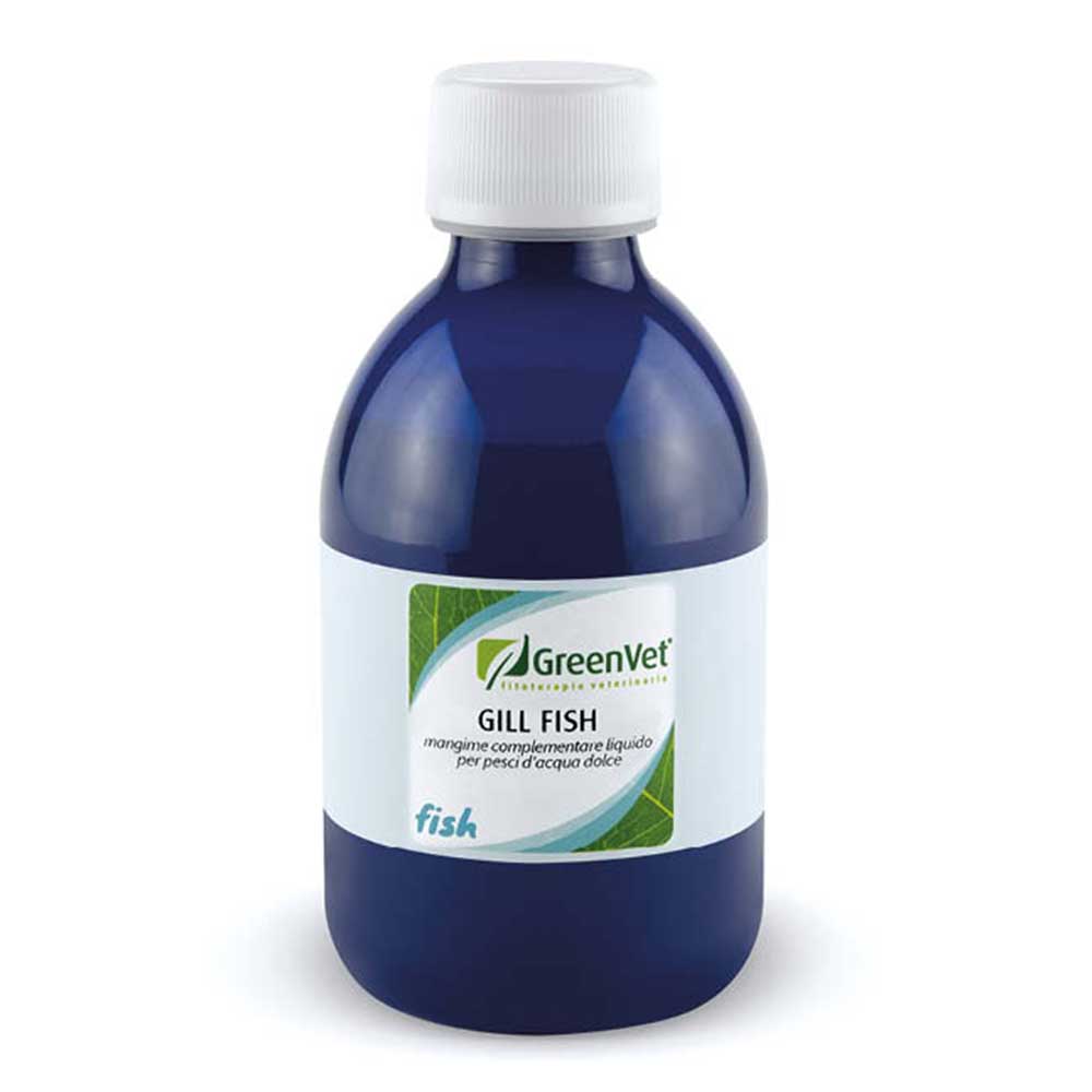 GreenVet Gill Fish Mangime complementare liquido Biocondizionatore per acqua dolce 250gr