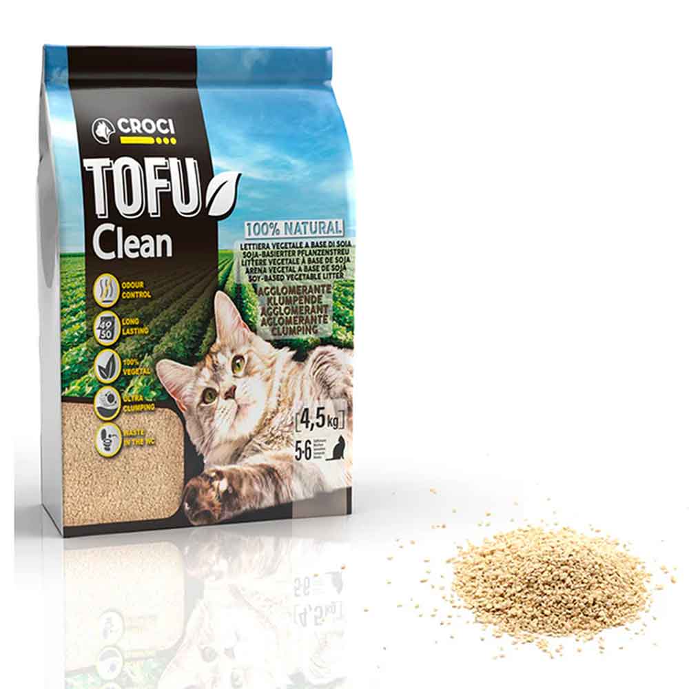 Croci Tofu Clean Lettiera Naturale per Gatti 6L 2,6Kg