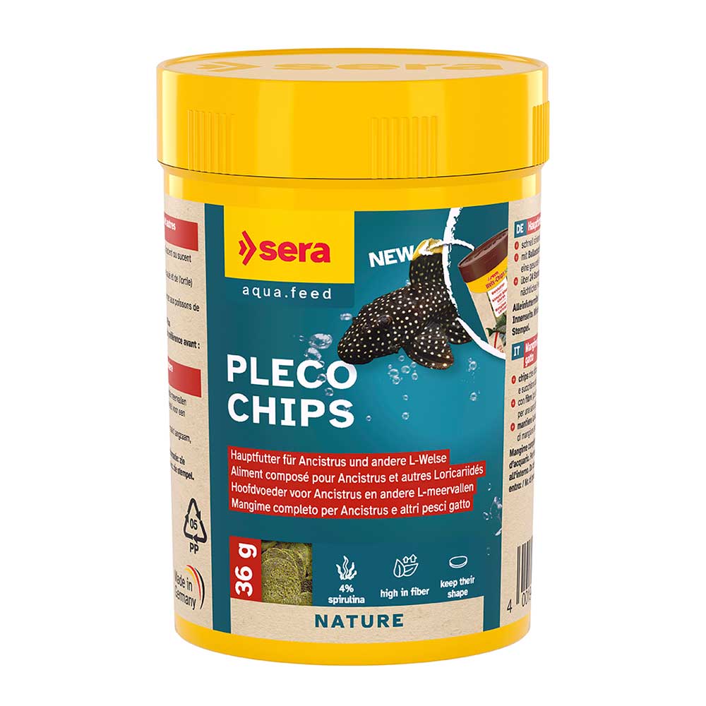 Sera Pleco Chips Nature Mangime per Loricaridi 100ml 36g