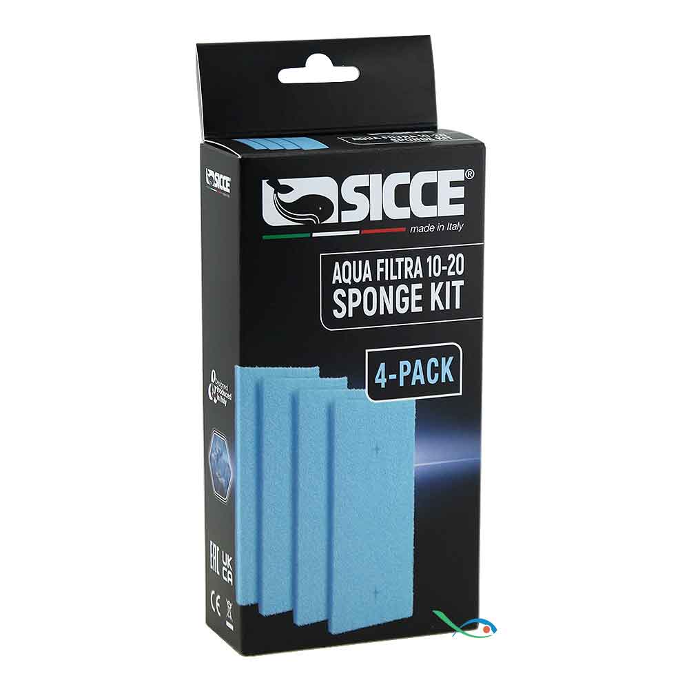 Sicce Ricambio Aqua Filtra 10-20 Sponge Kit 4-Pack