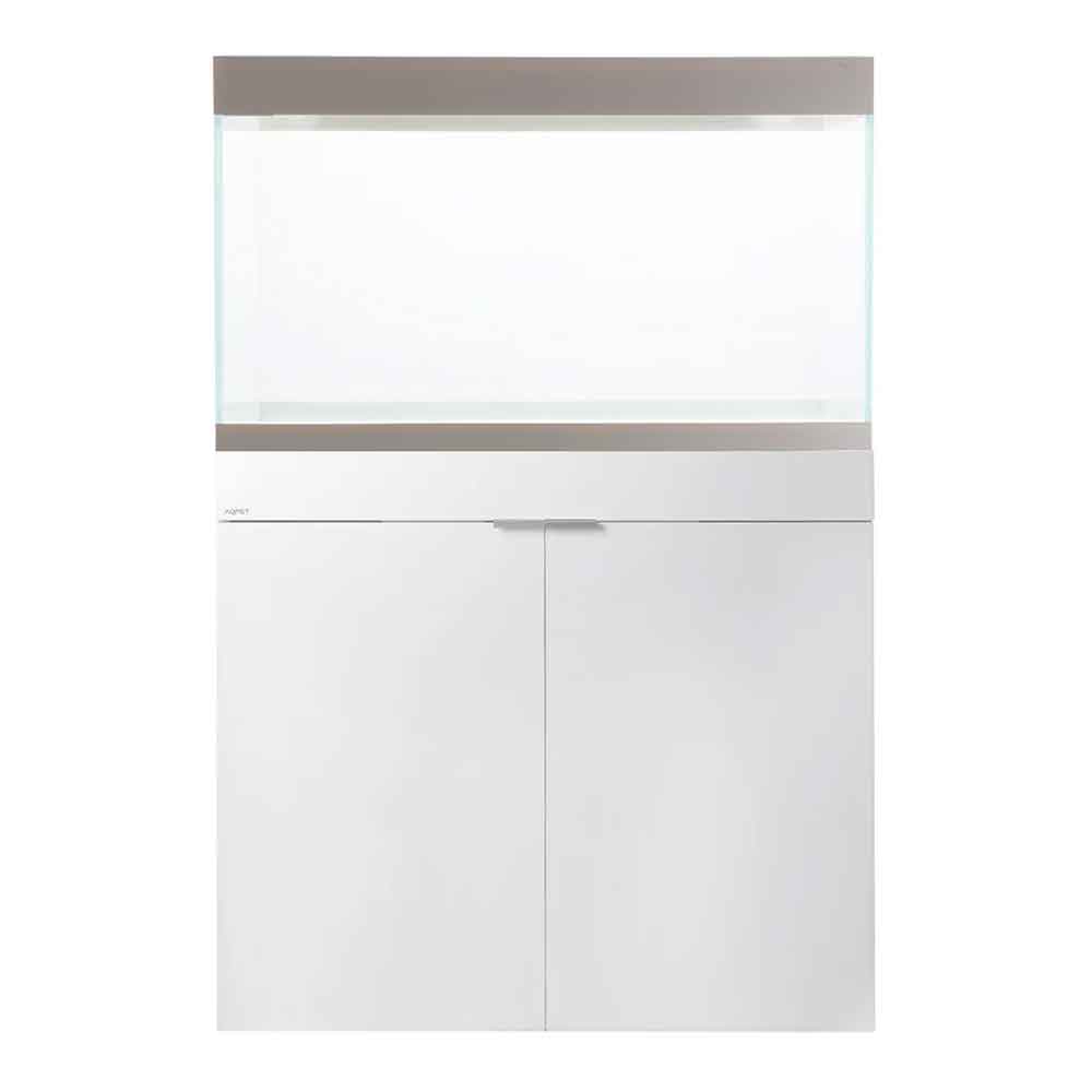 Aqpet Acquario Riverium Plus 290L Vetro Extrachiaro con Supporto Bianco 90X50X55h cm