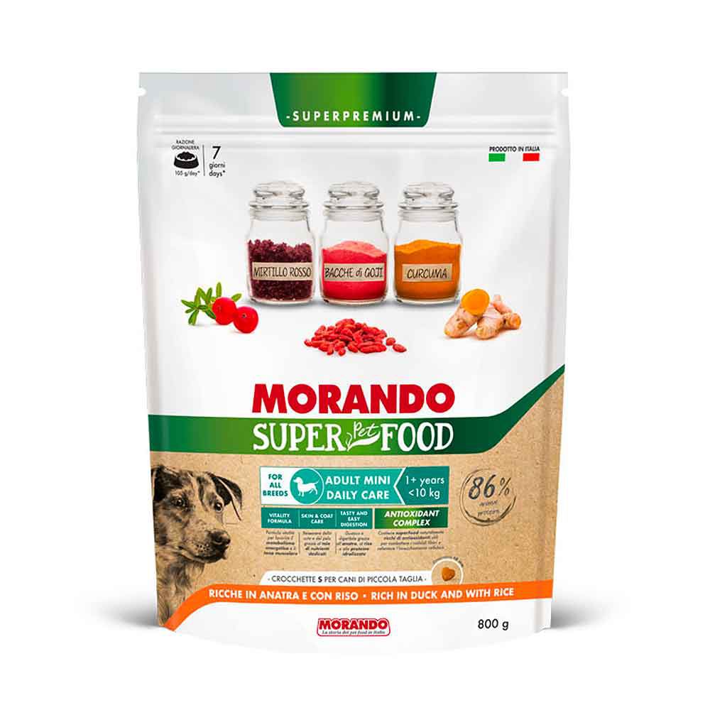 Morando Superpremium Crocchette Adult Mini Daily Care S per Cane Ricche in Tacchino e con Riso 2,5Kg