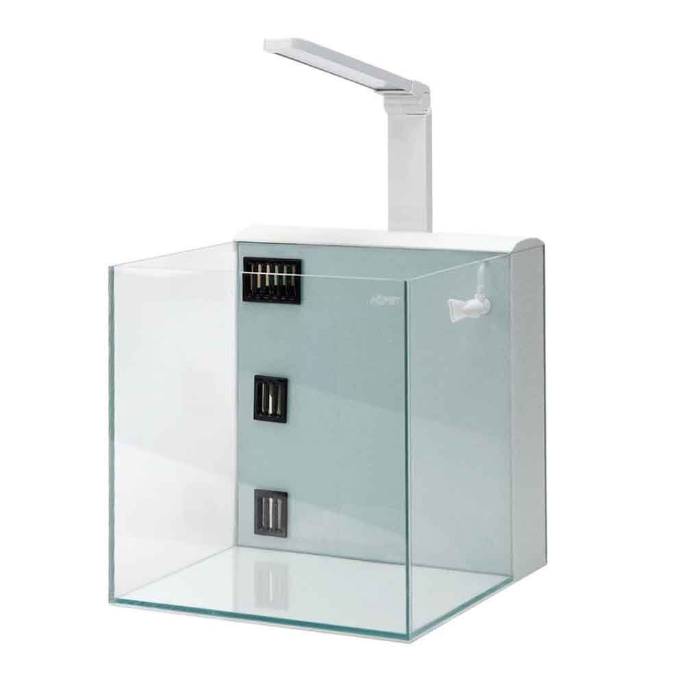 Aqpet Aqua 60 Rear Bianco Acquario Vetro Extrachiaro 50x50x50h cm 125L