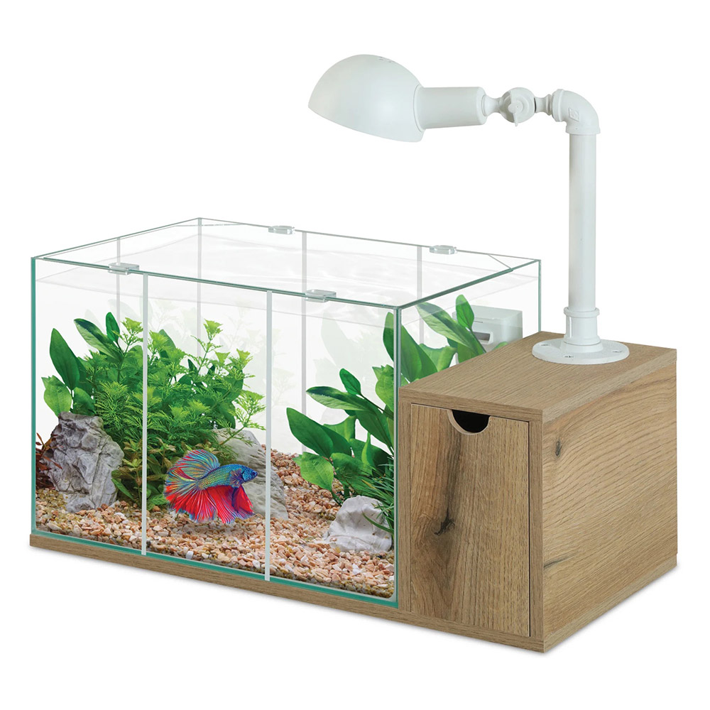 Zolux Canopy Acquario con Filtro e Luce Bianco 30Lt 40x28x28h cm