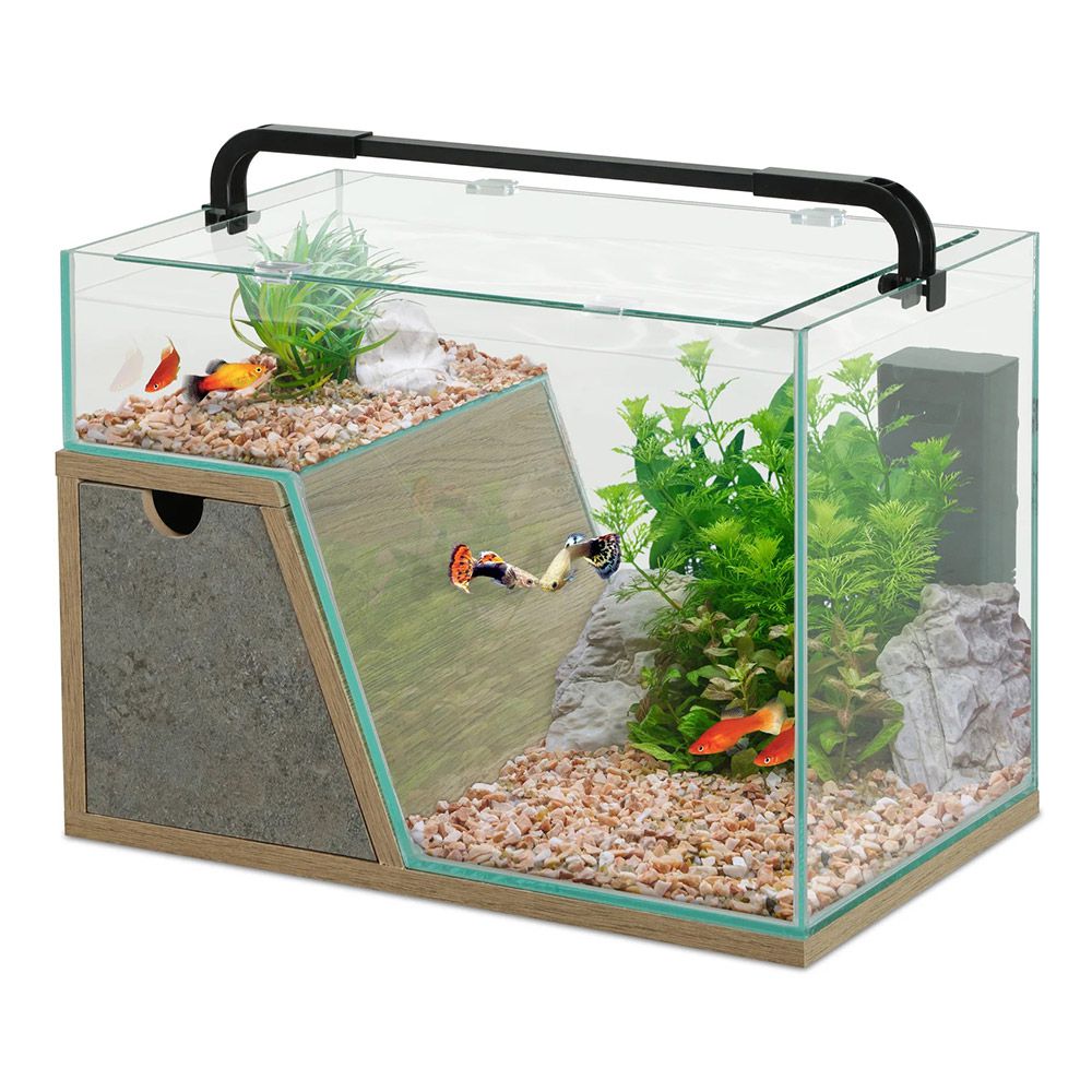 Zolux Maya Acquario con Filtro e Luce Legno/grigio 30Lt 44x26x35h cm