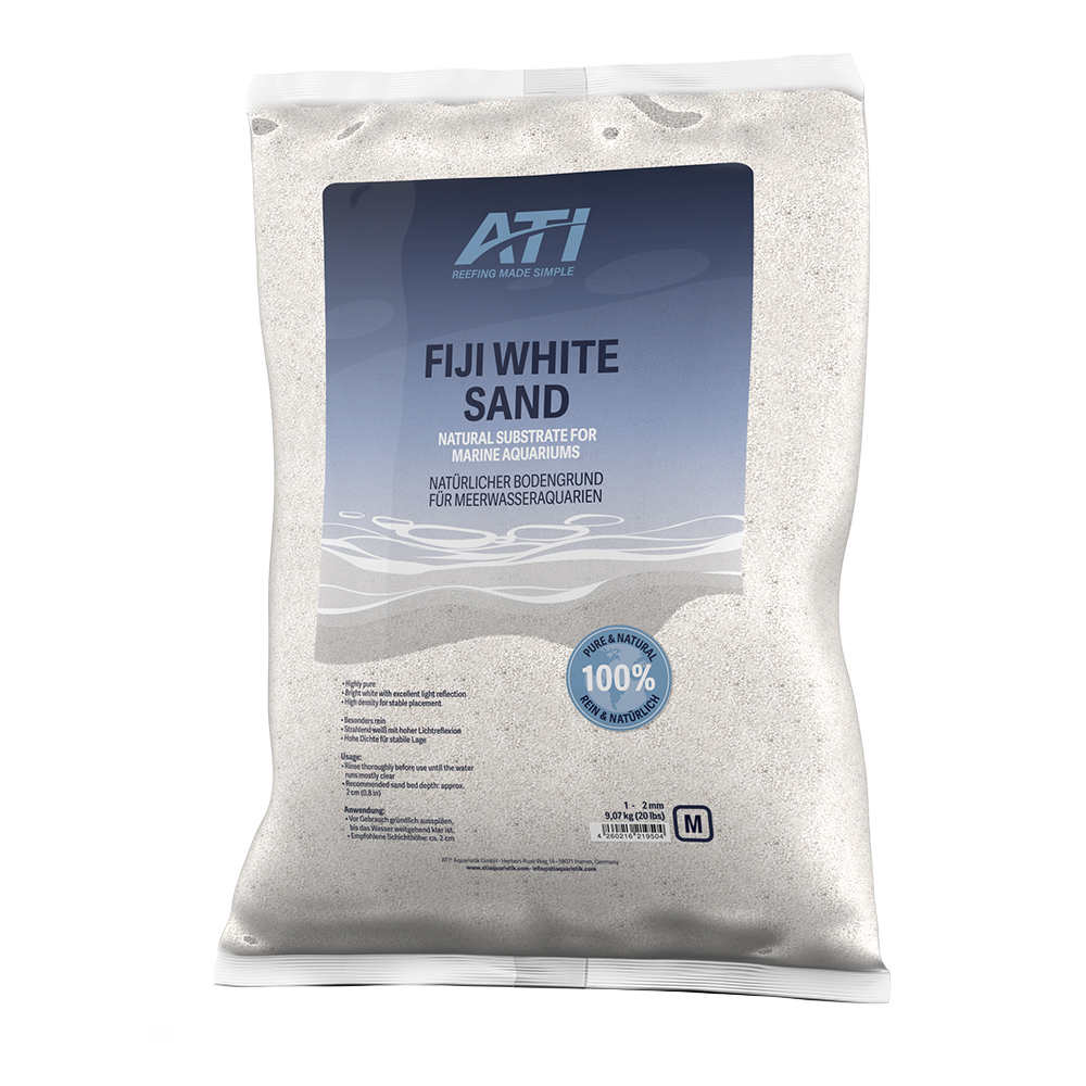 Ati Fiji White Sand M Sabbia media per Acquari marini 1-2mm 9.07Kg