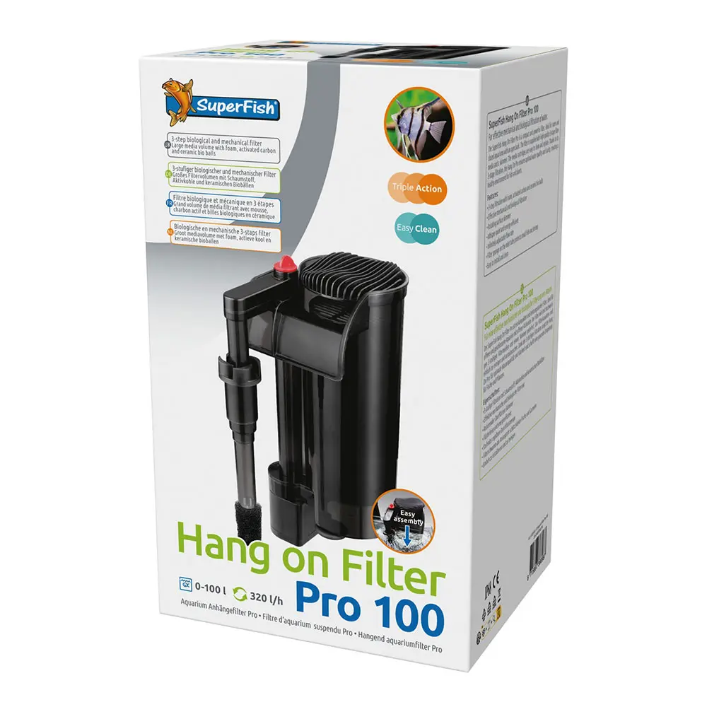 Superfish Hang On Filter Pro 100 Filtro appeso per acquari fino a 100 litri