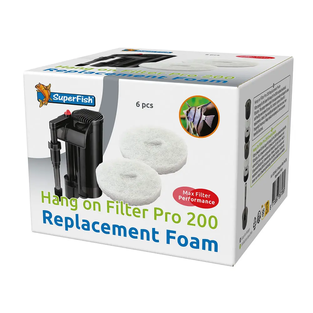 Superfish Hang on Filter Pro 200 Replacement Foam Spugna di ricambio 2pz