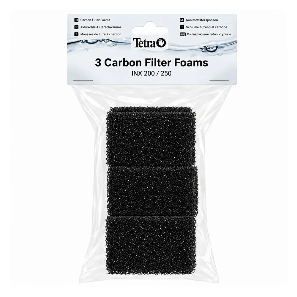 Tetra INX 200/250 Carbon Filter Foams – Spugne filtranti al carbone 3 pz