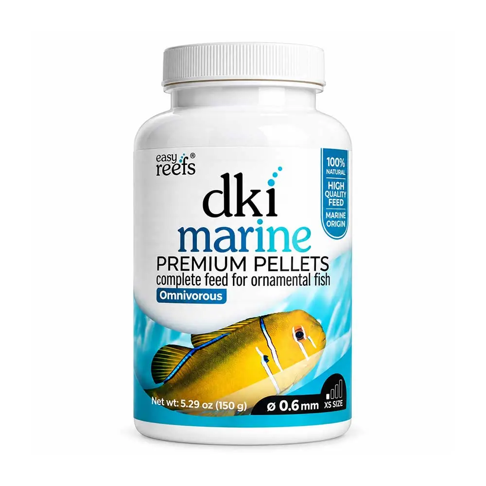 Easy Reefs DKI Marine Omnivorous XS 0,6 mm Mangime Completo in Pellet per Pesci Acquario Marino 150 g