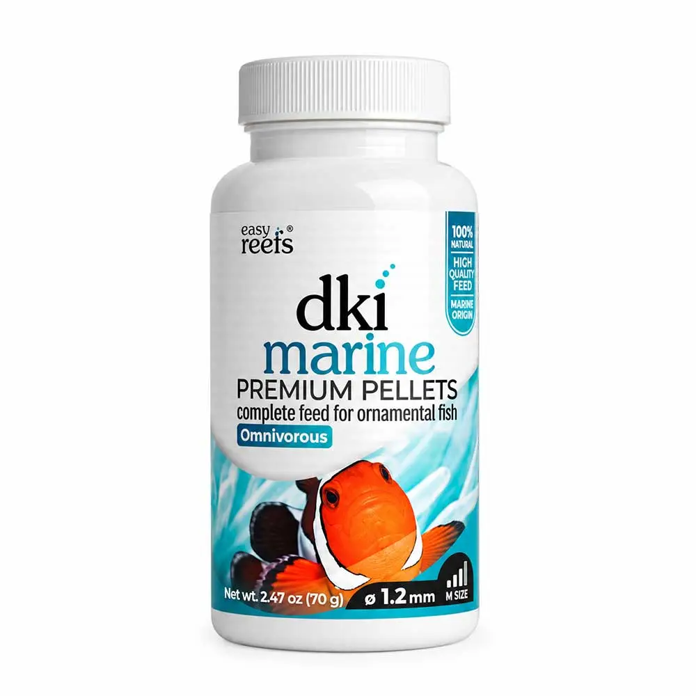 Easy Reefs DKI Marine Omnivorous M 1,2 mm Mhttps://www.acquariomania.net/odoo/products/25700#angime Completo in Pellet per Pesci Acquario Marino 70 g