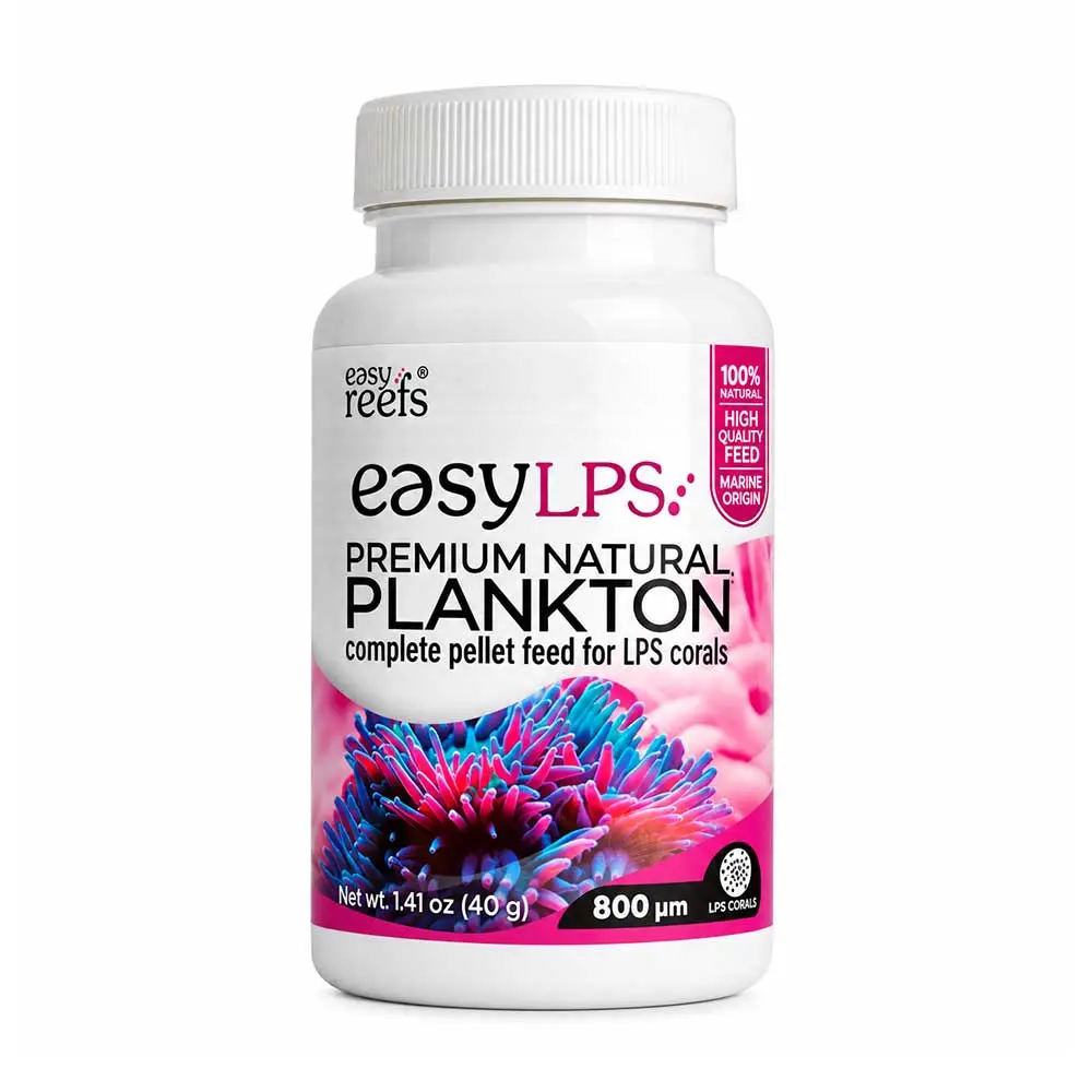 Easy Reefs EasyLPS Premium Natural Plankton 800 µm Mangime Completo in Pellet per Coralli LPS 40 g