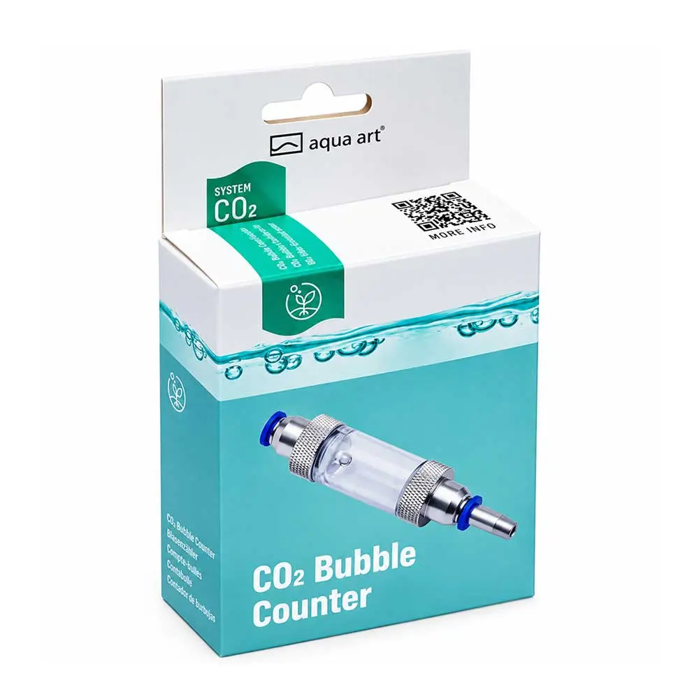 Aqua Art CO2 Bubble Counter Contabolle con Valvola di non ritorno e attacchi rapidi