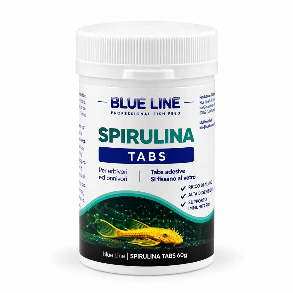 Blue Line Spirulina Tabs Mangime vegetale in pastiglie adesive per pesci da fondo 60g