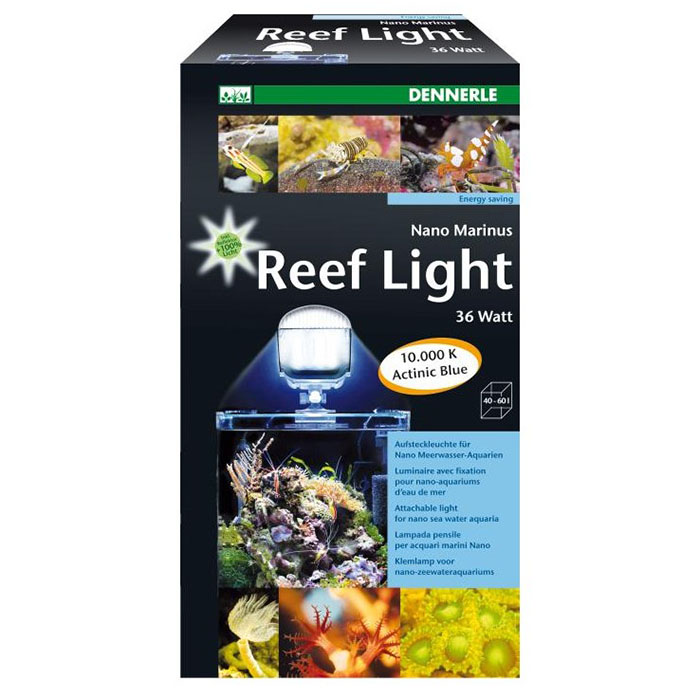 Dennerle Plafoniera Reef Light 36W 10000 K° e Blu attinica 2:2 per Nano Marinus