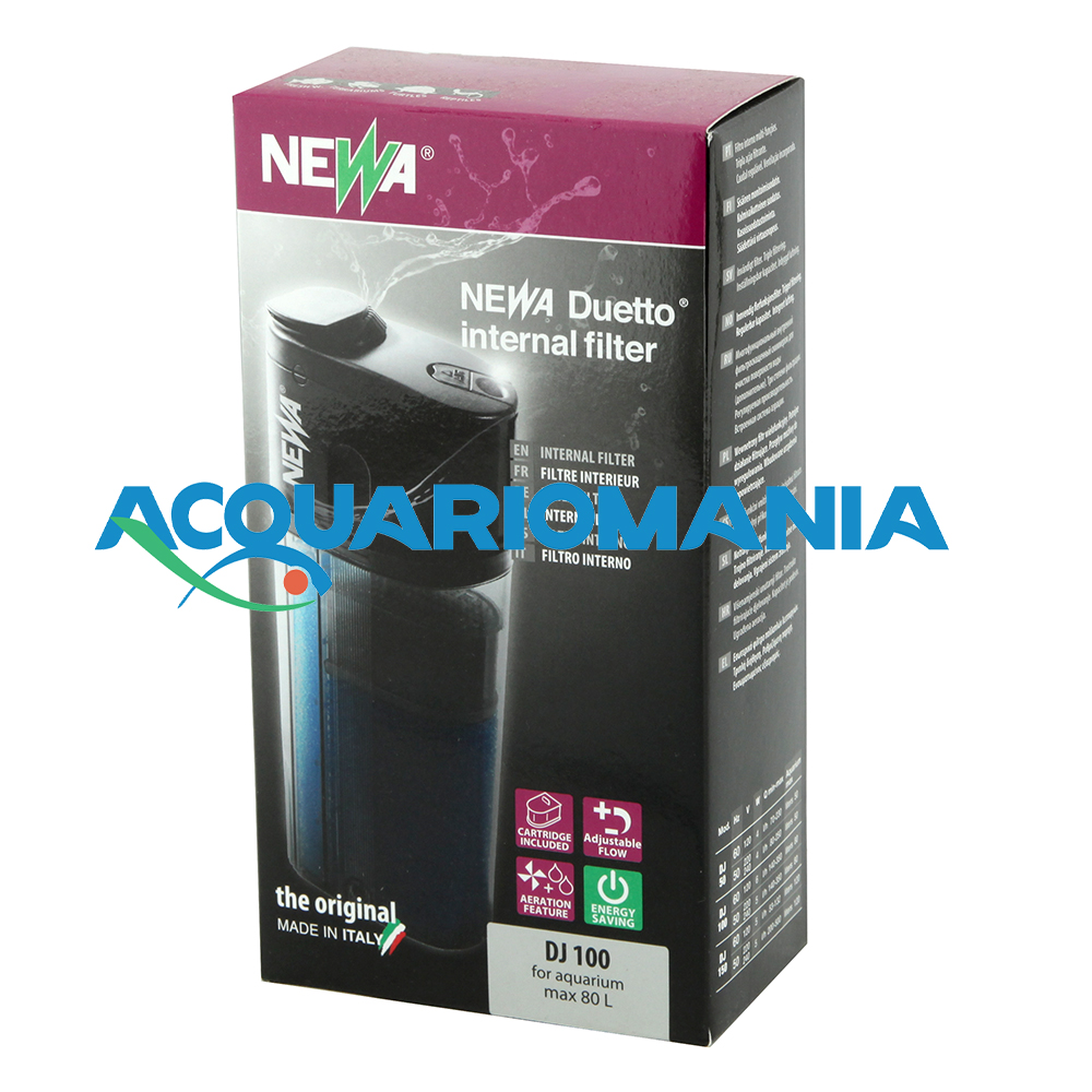 Newa DJ100 Duetto 100 Filtro interno per Acquari e Tartarughiere fino a 80Lt