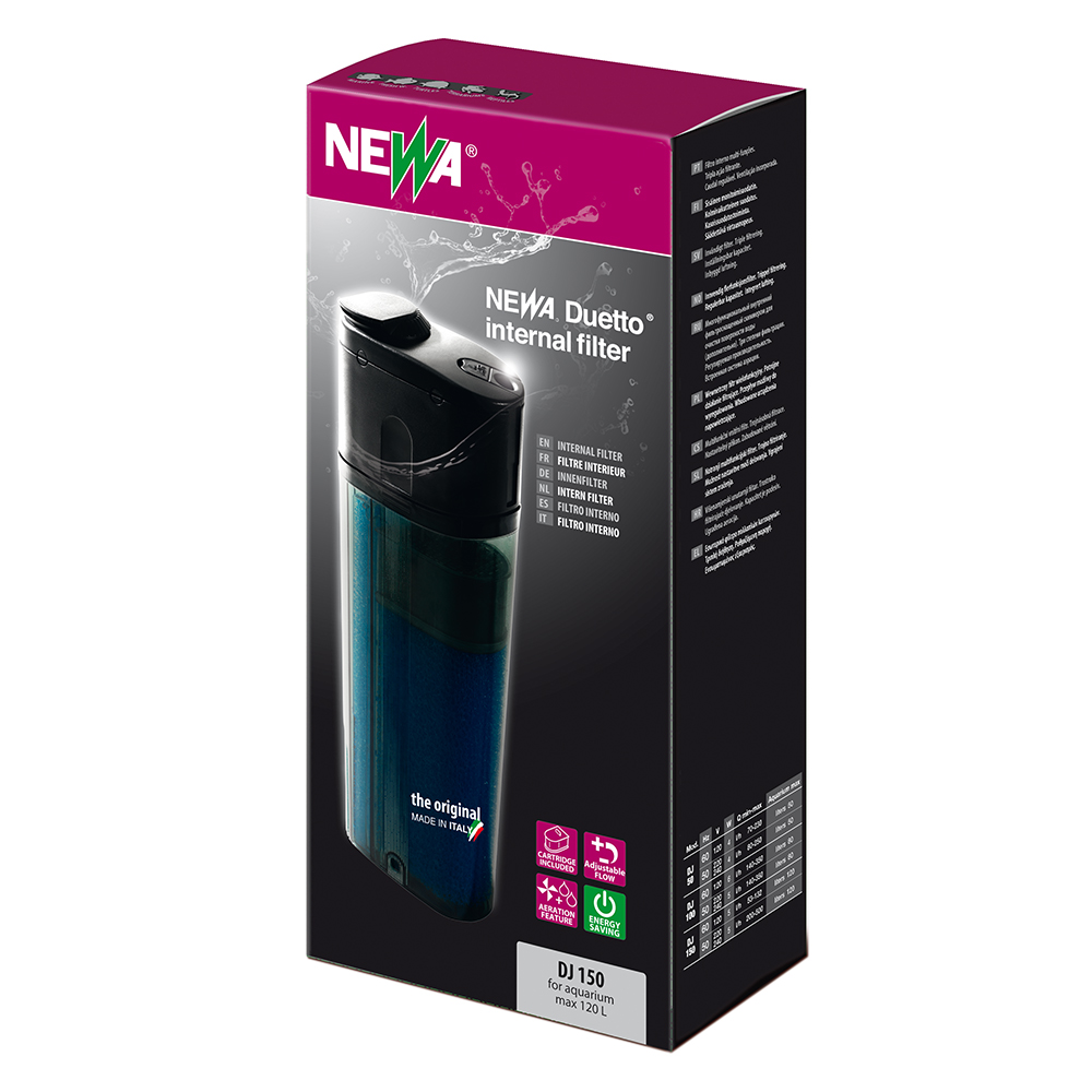 Newa DJ150 Duetto 150 Filtro interno per Acquari e Tartarughiere fino a 120Lt