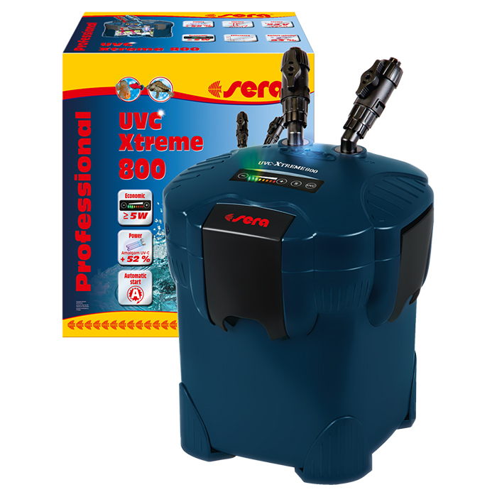 Sera Filtro Esterno UV-C X-treme 800 Regolabile elettronicamente per acquari, fino a 800 litri