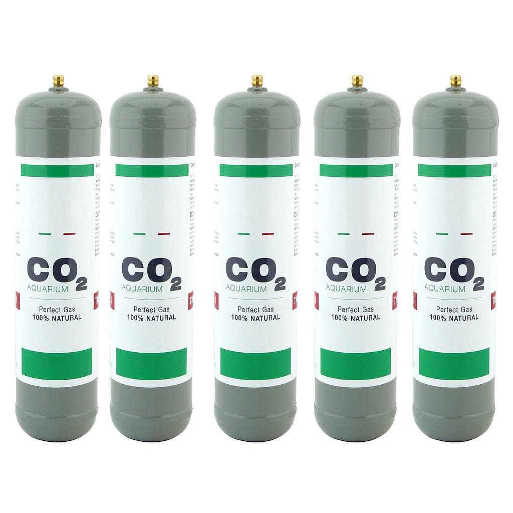 Bombola CO2 600g usa e getta passo 10x1mm Standard senza piedino Kit 5pz (3 Kg)