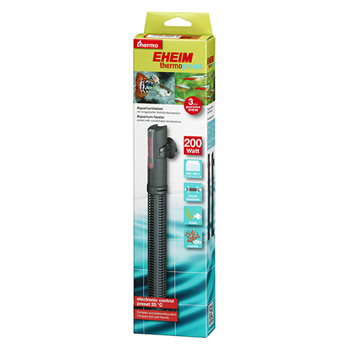 Eheim Riscaldatore elettronico Thermopreset 200W presettato a 25° da 300 a 400 litri