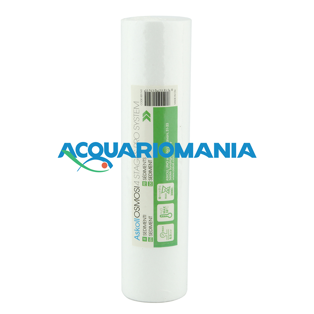 Askoll Cartuccia Sedimenti 5 mcr a bicchieri per impianti Osmosi 4 Stages Pro System