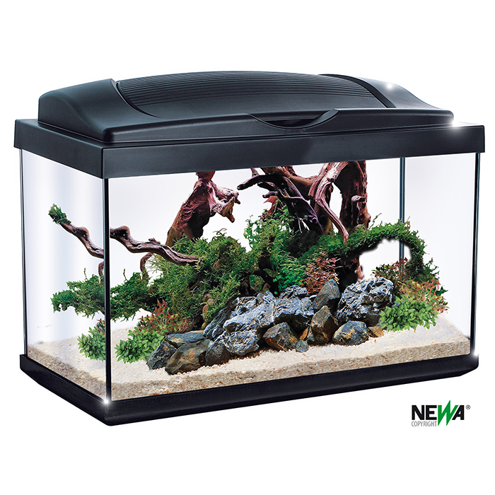 Newa Hobby 60 Acquario Completo di Filtraggio e illuminazione a Led 60 litri 60,5x30,5x41h cm