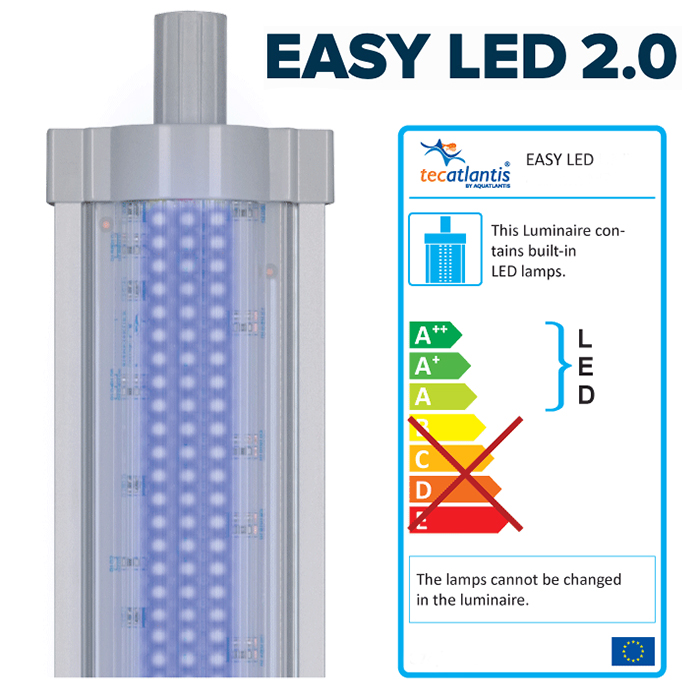 Aquatlantis Easy Led Universal 2.0 Deep Blue Lampada per attacco T5/T8/singola (ex 24W/15W) 438 mm 20W
