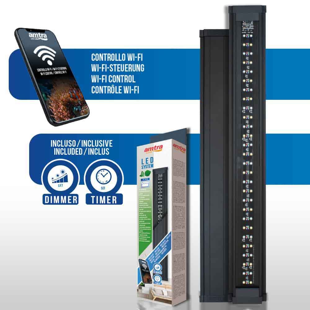 Amtra Led System Fresh Lampada a Led Wi-Fi 800mm 32W per vasche da 75-100cm