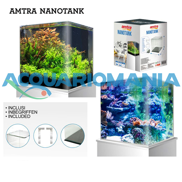 Amtra Nanotank 30 Acquario 30L Coperchio e Tappetino 30x30x35h cm