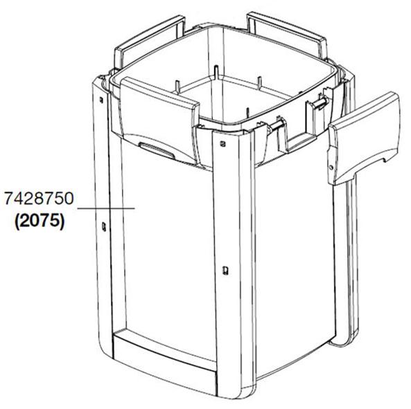 Eheim 7428750 Corpo Filtro per Professionel 3 2075 senza maniglie