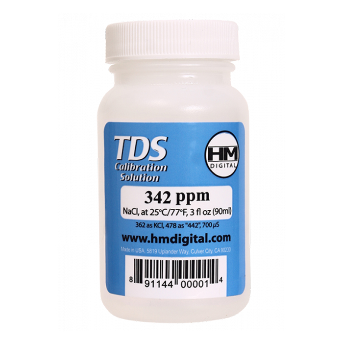 HM Digital Soluzione Di Calibratura NaCL per strumenti 342 PPM TDS e 700 Microsiemens 90ml