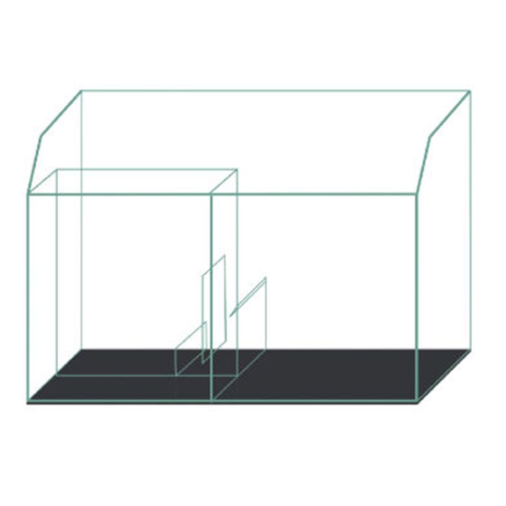 Blau Aquaristic Ready Sump 75 con recipiente rabbocco automatico e divisori