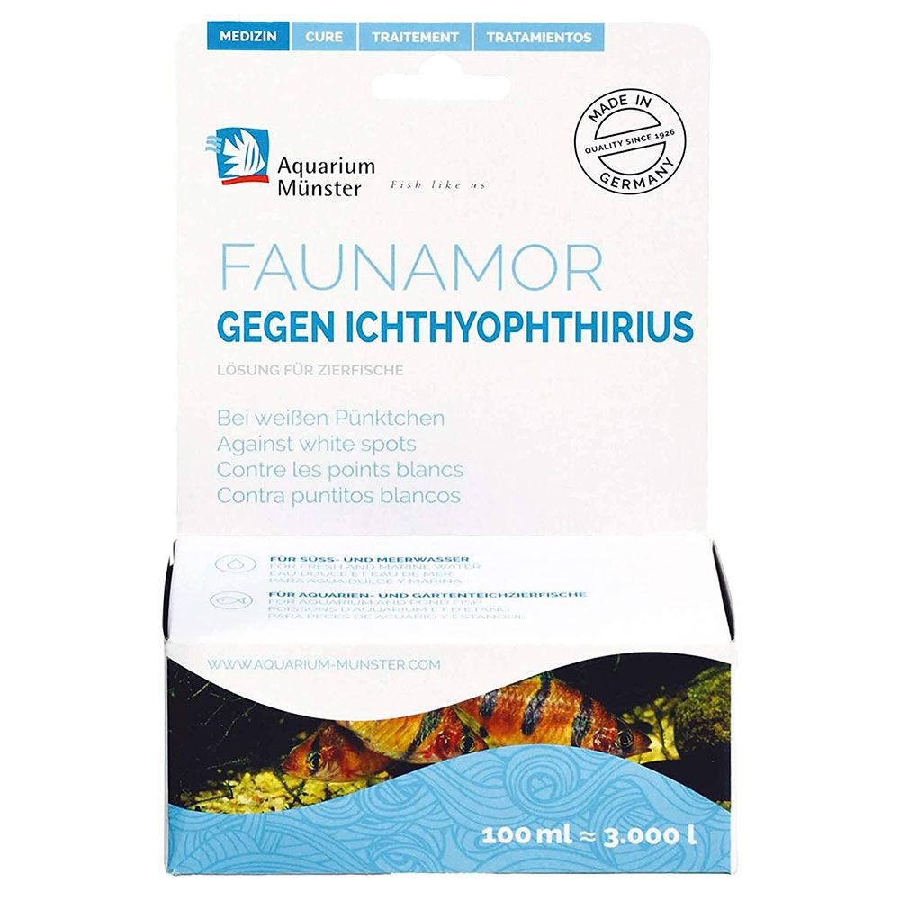 Aquarium Munster Faunamor Medicinale Veterinario 100ml per 3000lt
