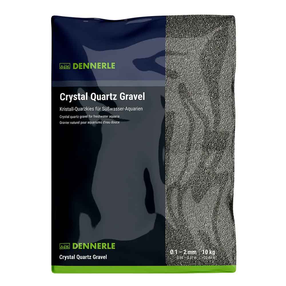 Dennerle Crystal Quartz Ghiaia Cristallo di Quarzo Nero diamante 10Kg