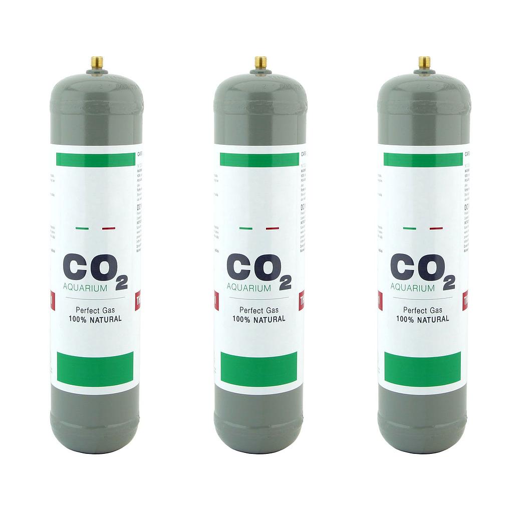 Bombola CO2 600g usa e getta passo 10x1mm Standard senza piedino Kit 3pz (1,8 Kg)
