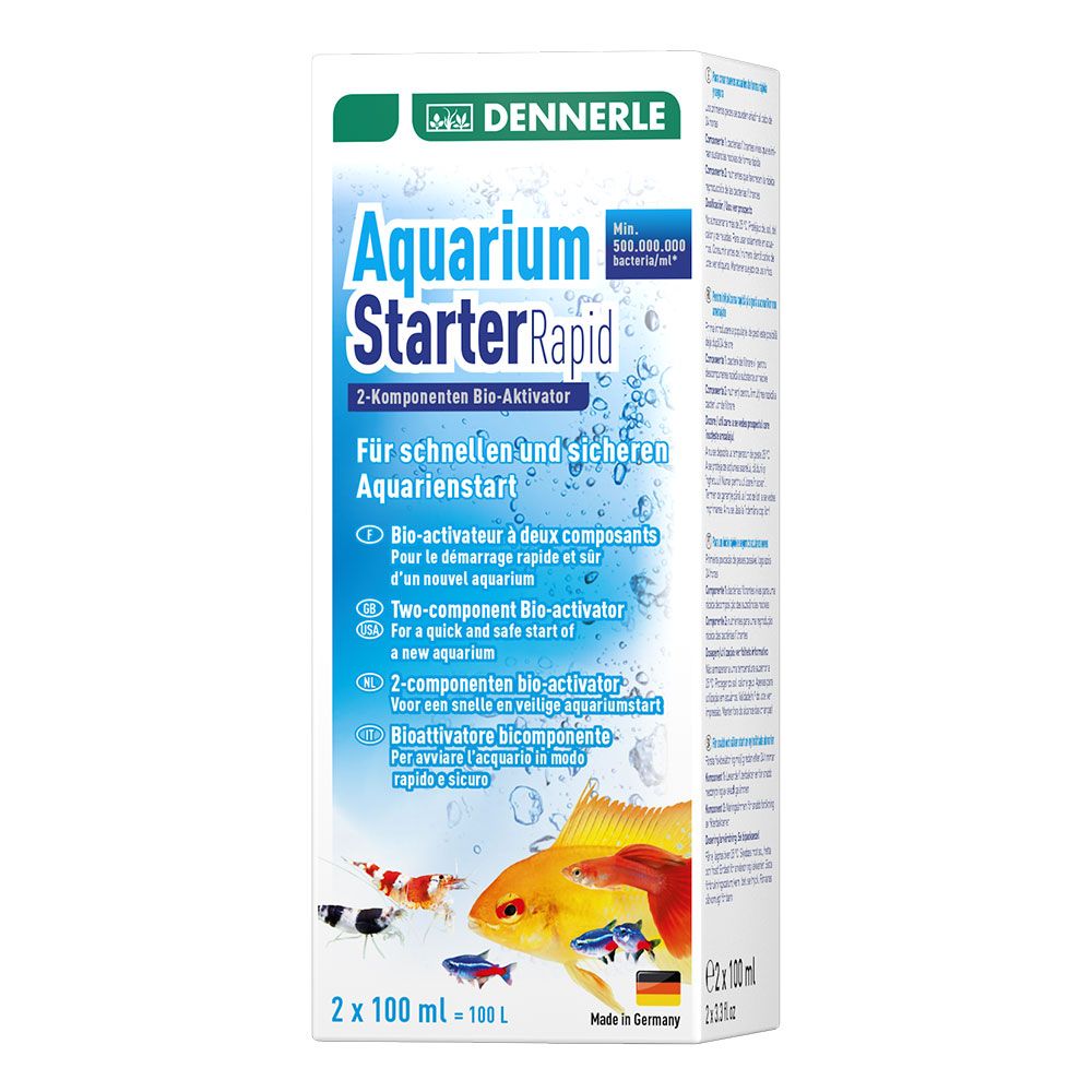 Dennerle Aquarium Starter Rapid Bioattivatore bicomponente 2x100ml per 100lt