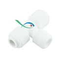 Forwater Intermedio Raccordo a T con filetto centrale per Ø tubo 1/4" osmosi