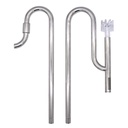 Blau Aquaristic Stainless Steel Pipes In- Out 16/22 per Filtri esterni in acciaio