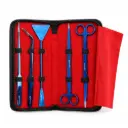 Acquariomania Kit Attrezzi Professionali per Aquascaping Acciaio Inox 5 Pezzi con Custodia