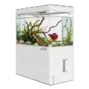 Aqpet Hydo Mini Acquario da scrivania con supporto bianco 