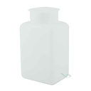Bottiglia in Plastica  Semitrasparente Rettangolare graduata Dosometrica con Tappo esterno ed interno 2000ml