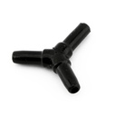 Deviatore 3 vie a Y per tubi areatori 4/6mm nero